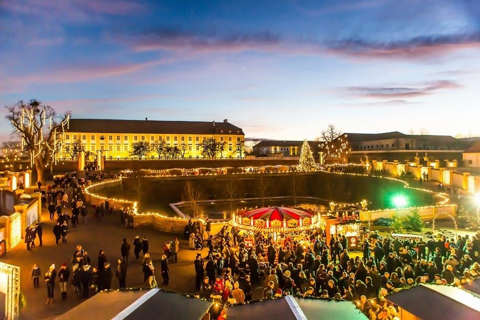 European castle Christmas markets